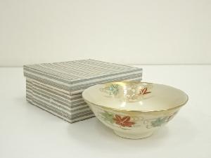 京焼　俊山造　雲錦流し平茶碗（箱付）